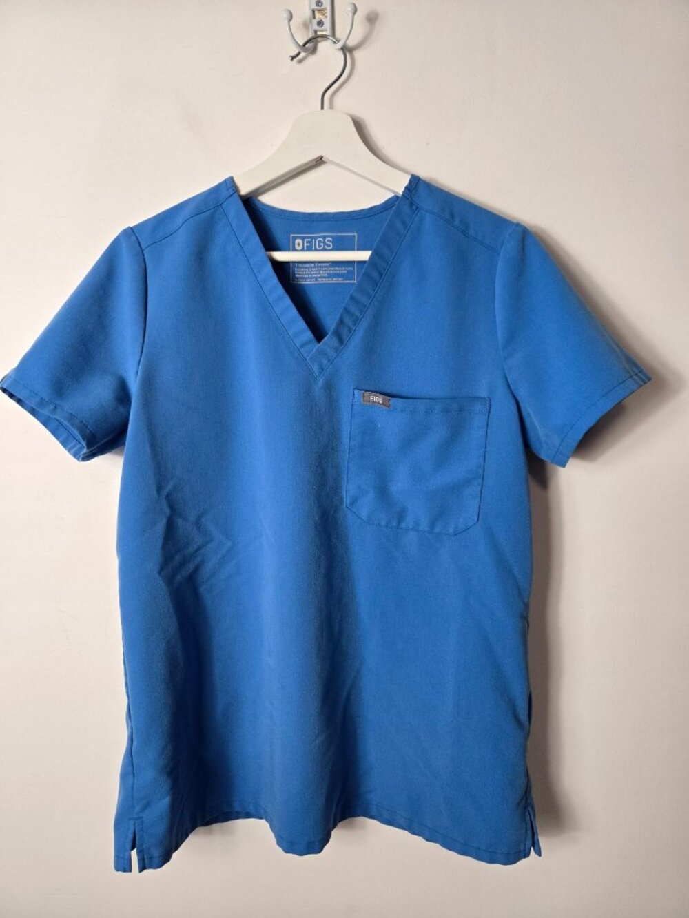 Figs Technical Women's Catarina Short Sleeve Scrub Top Royal Blue Size S